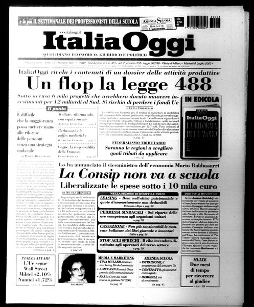 Italia oggi : quotidiano di economia finanza e politica